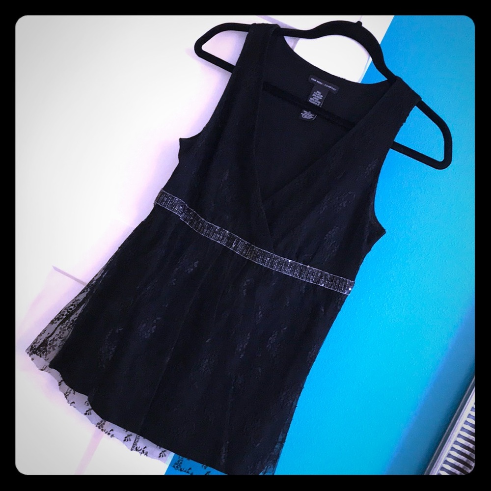 💥Black lace tank